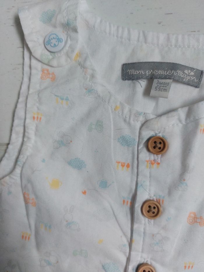 Lot de 2 combinaisons barboteuses Sergent Major Taille 3 mois - photo numéro 3