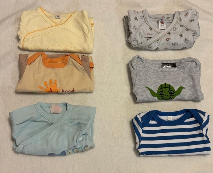 Lot de vêtements ; 6 bodys manches longues taille 3 mois - photo numéro 2