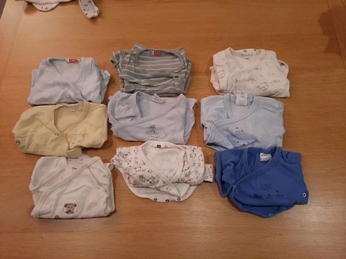 Lot de 12 bodies manches longues 3 mois