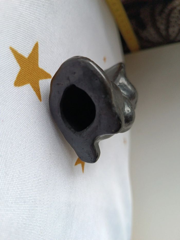 Chat cat kitten kitties Kitty noir black pierre noir volcanique obsidienne terre cuite sculpture - photo numéro 9