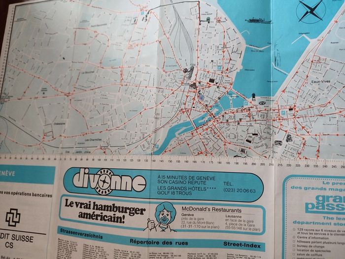 Ancien plan de Genève à repères instantanés - photo numéro 2