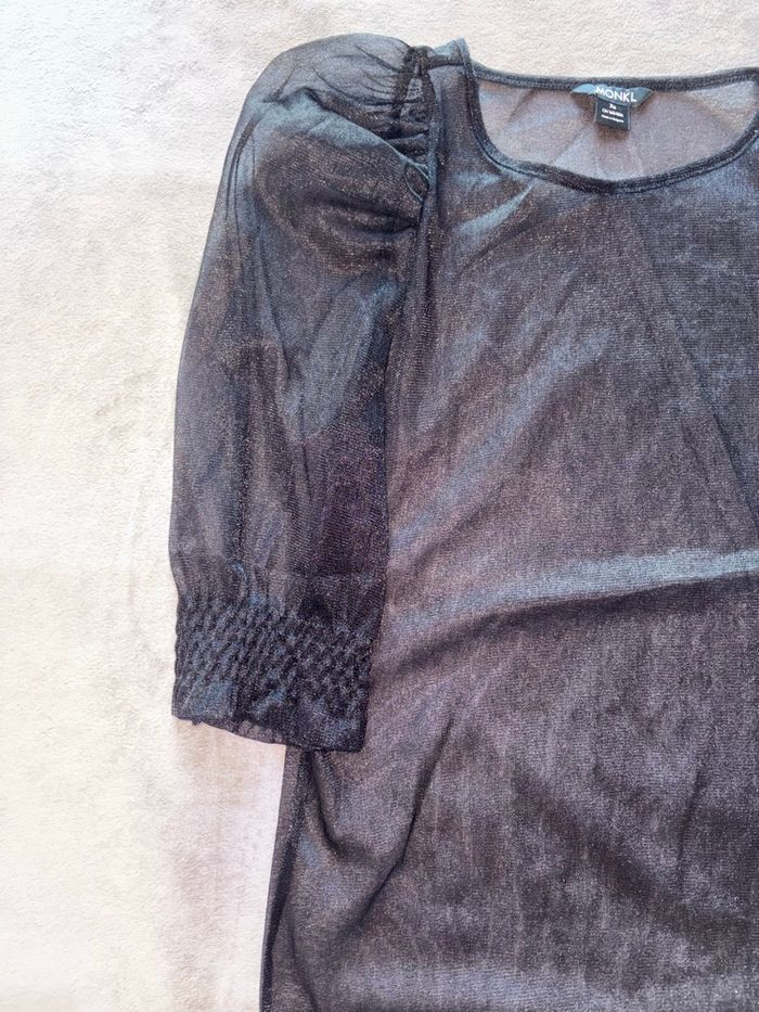 Haut noir transparent Monki noir taille XS en très bon état - photo numéro 2