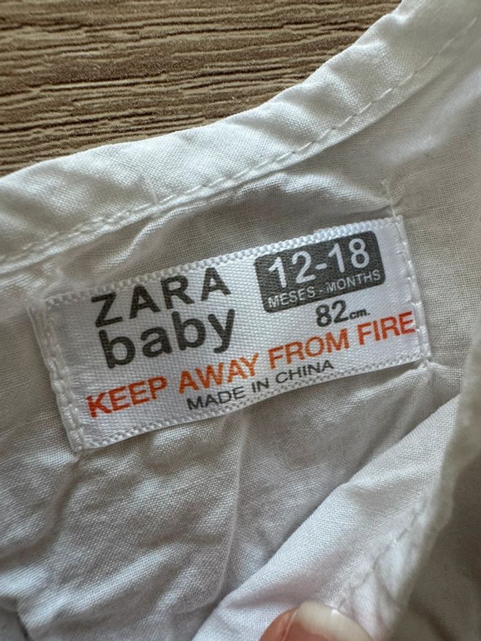 Robe blanche légère Zara baby 18 mois TBE - photo numéro 5