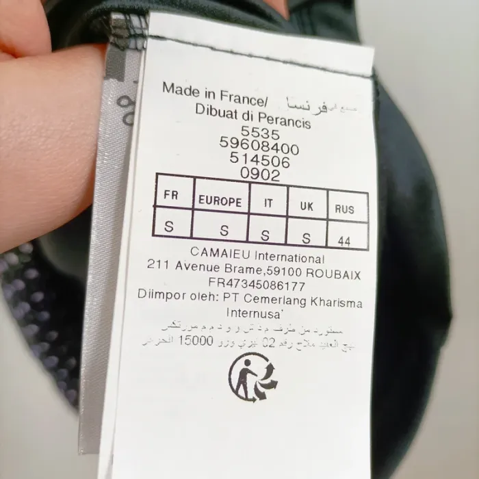 Haut noir à pois Camaïeu – Taille S (36 EU) A709 - photo numéro 5