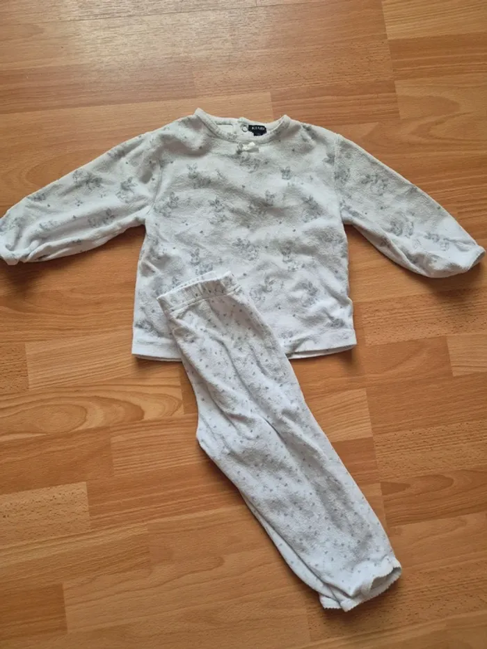 Pyjama 2 pièces 24 mois lapins kiabi - photo numéro 2