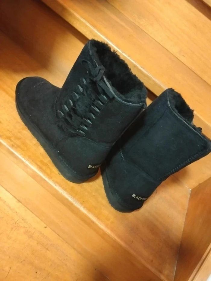 Neuves bottines noires Blackfield cuir suédé P38 - photo numéro 3