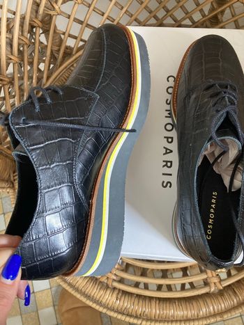 Derbys croco pour femmes