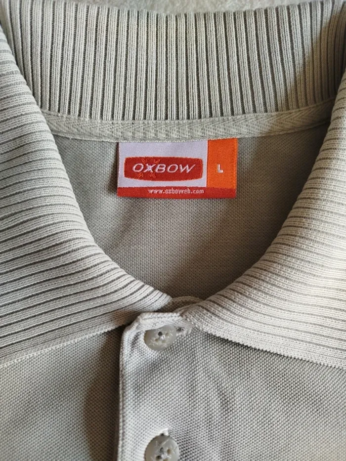 Polo vintage homme gris clair Oxbow taille L - photo numéro 7