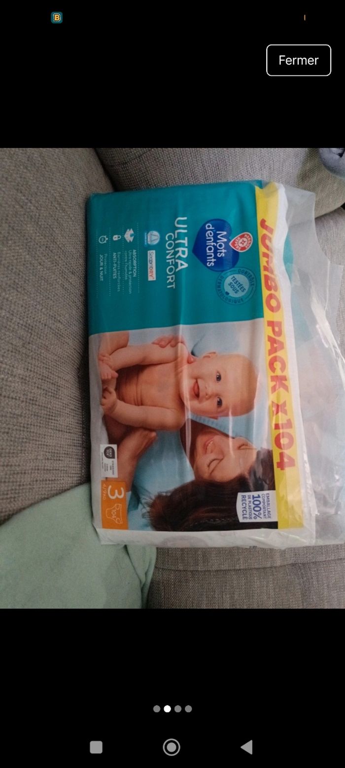 Couches Mots d’Enfants Ultra Confort T3 (4–9 kg) Paquet complet - photo numéro 2