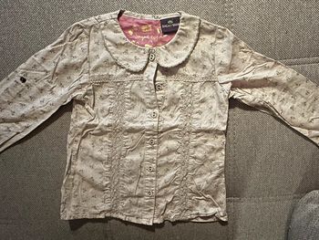 Chemisier gris fleurie