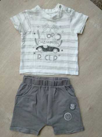 Ensemble tshirt et short, orchestra, taille 18 mois