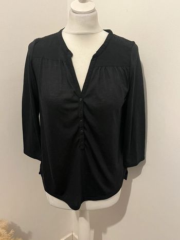 Blouse noire col V H&M