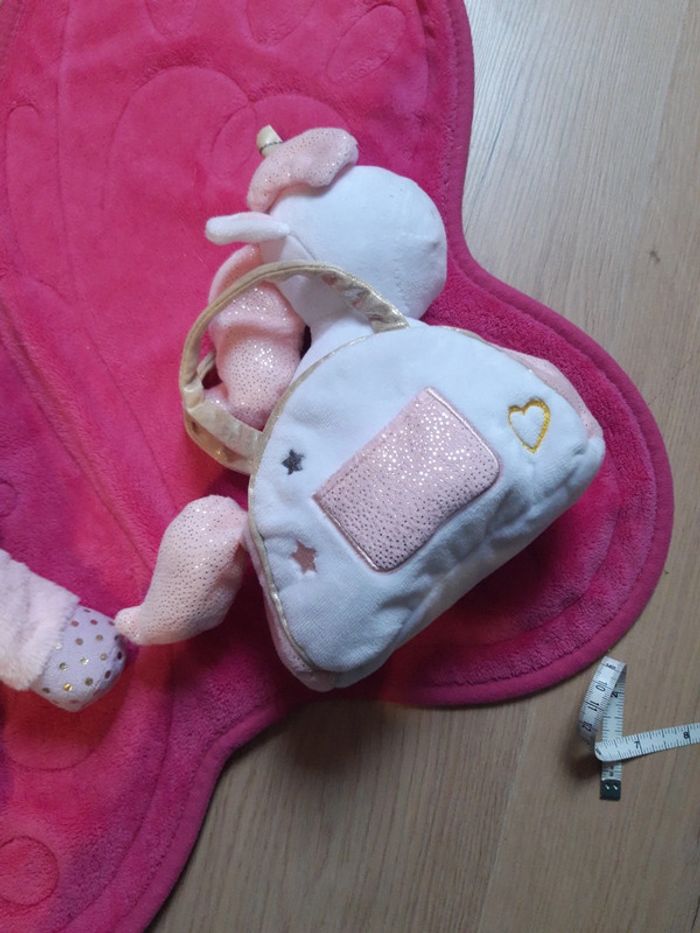 Lot 2 peluches licorne avec petit sac - photo numéro 4