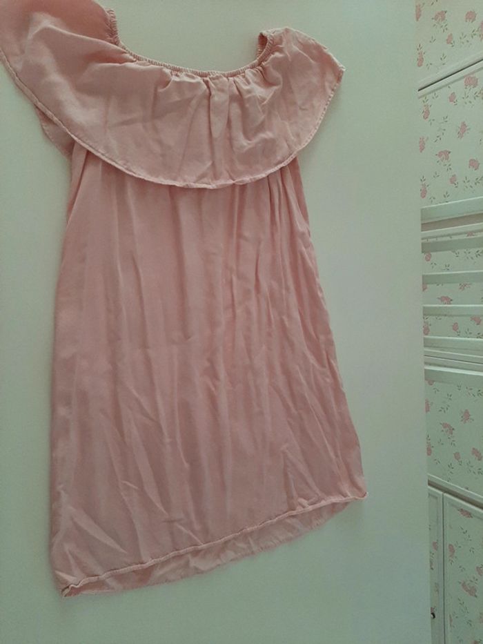 Robe rose coton taille 44  genoux - photo numéro 3