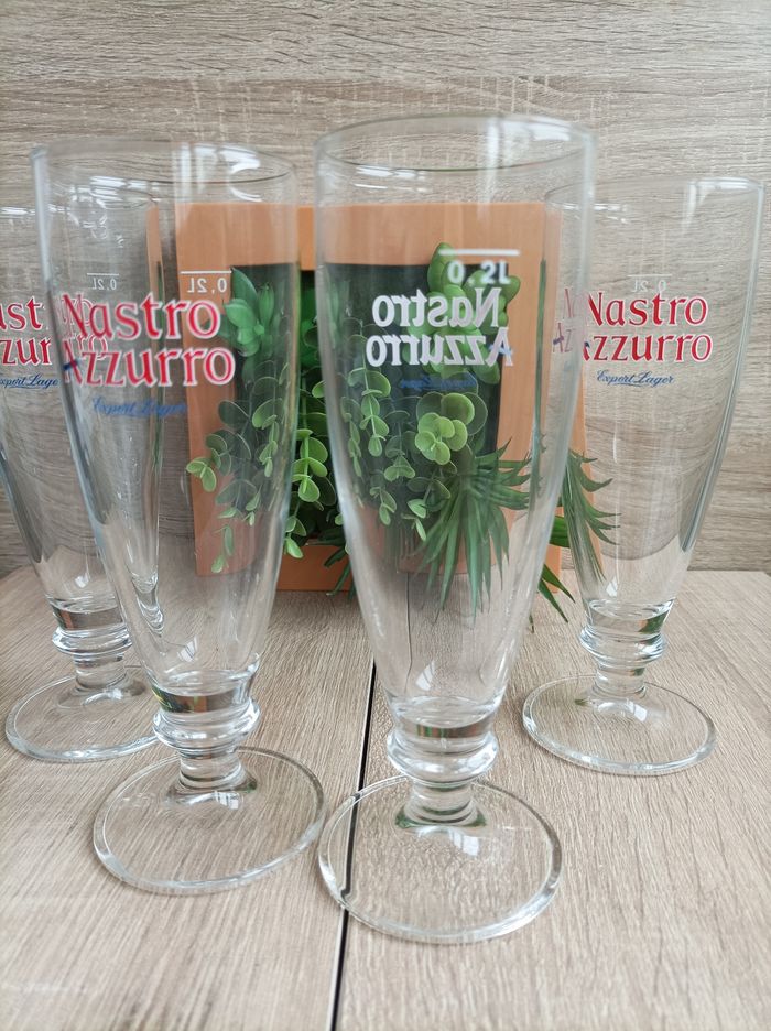 Lot 4 verres Nastro Azzuro - photo numéro 5