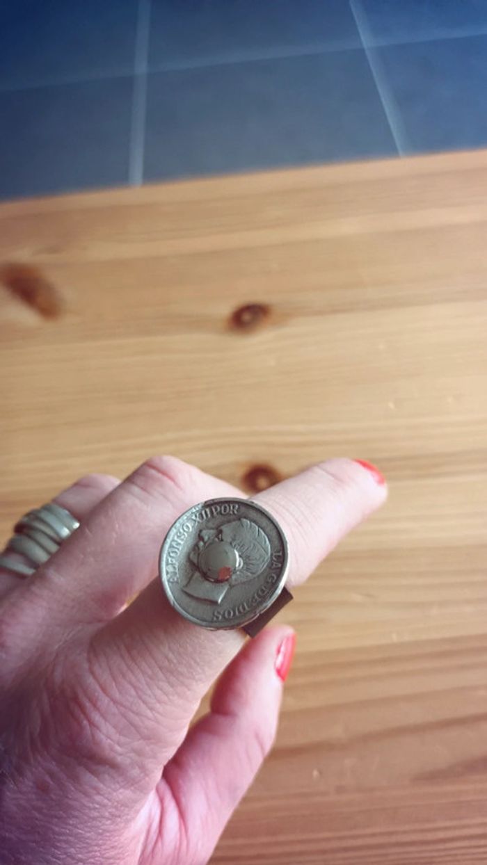 Bague cuir et plaqué argent 925 - photo numéro 3