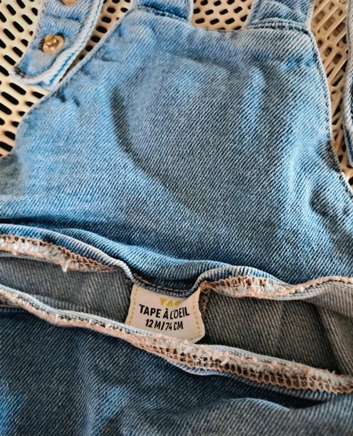 Robe en jeans, taille 12 mois, marque tape à l'œil - photo numéro 3