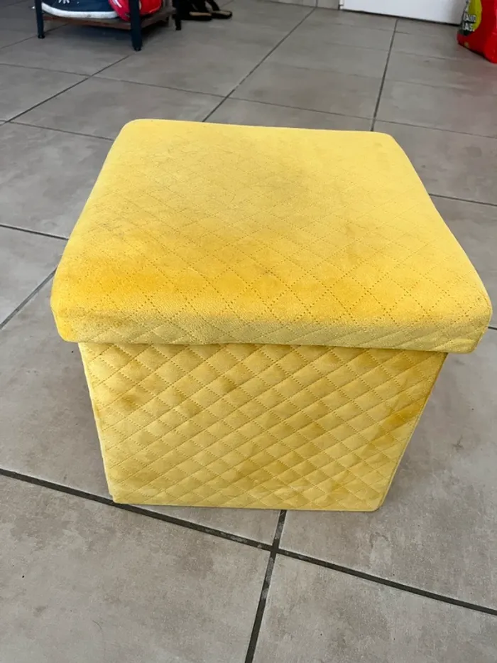 Urgent pouf pliable rangement - photo numéro 2