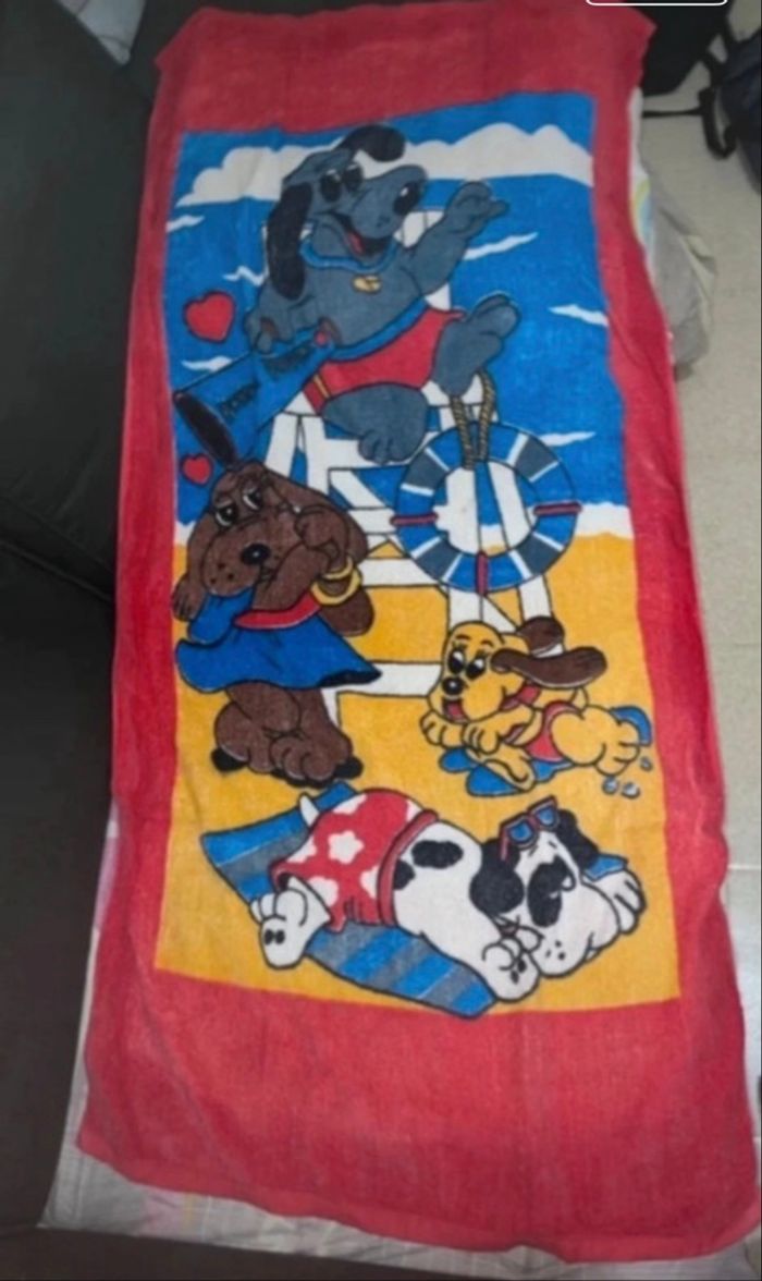 Serviette de bain ou plage vintage - photo numéro 3