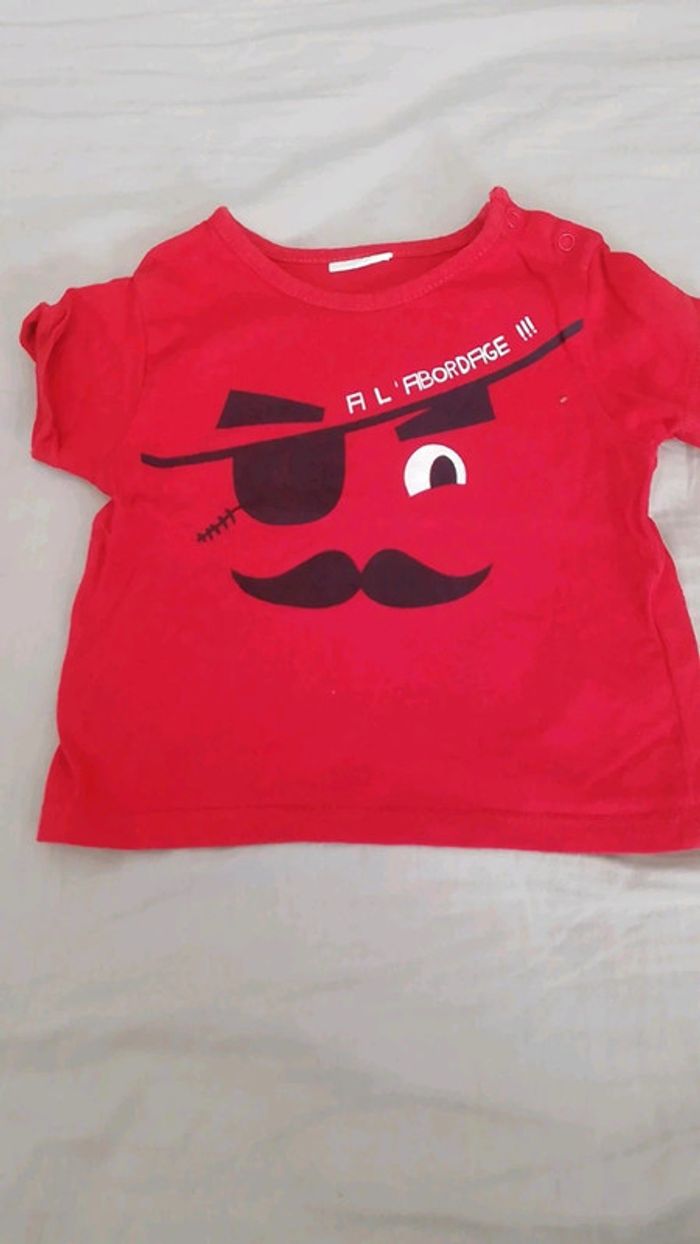 T shirt manches courtes Pirates 6 mois