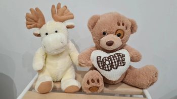 Lot 2 peluches 20 cm