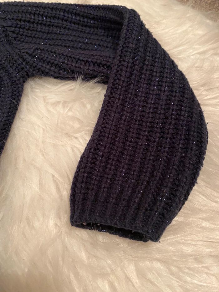 Pull en laine bleu marine pailletté 🌸 Lulu Castagnette - photo numéro 4