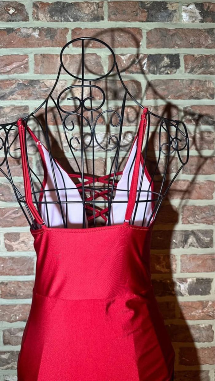 Maillot une pièce rouge bordeaux Shein Taille S / 36 - photo numéro 6