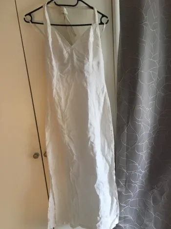 Robe longue dos nu en lin T.36 Pimkie