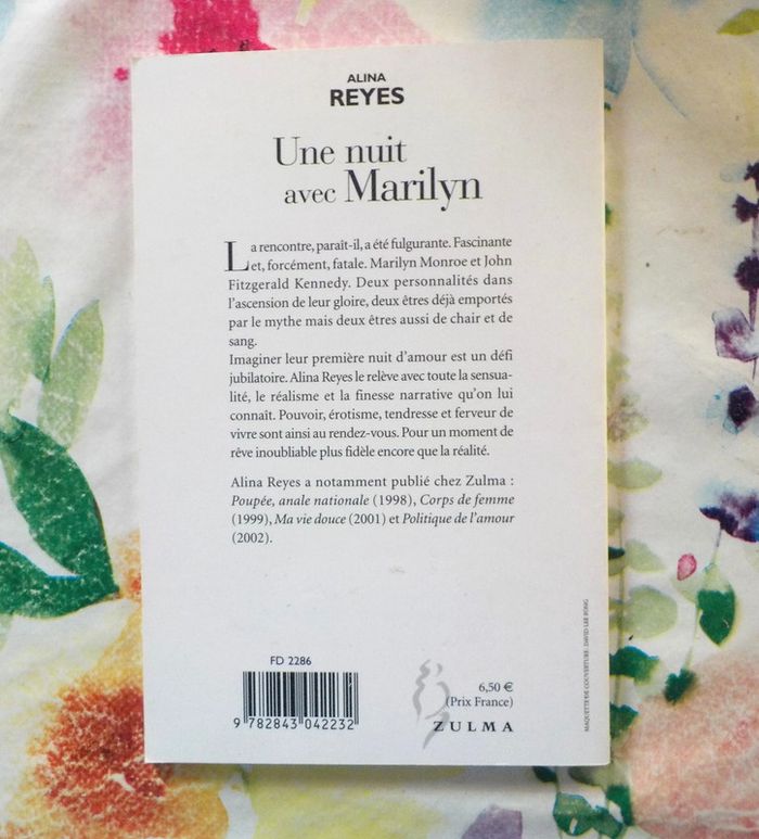 Une nuit avec Marilyn de Alina Reyes Ed. Zulma - photo numéro 3