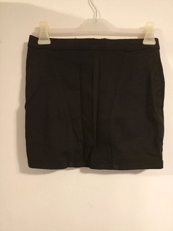 Mini jupe jeans noire - photo numéro 3