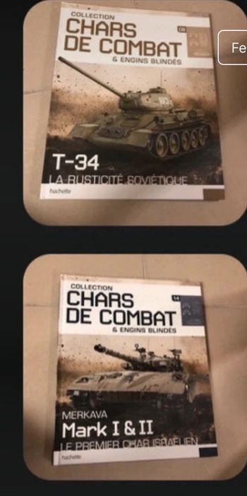 Lot 2 livres chars combat