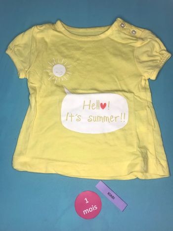 T-shirt jaune 1mois