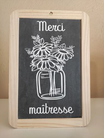 Ardoise cadeau pour maîtresse