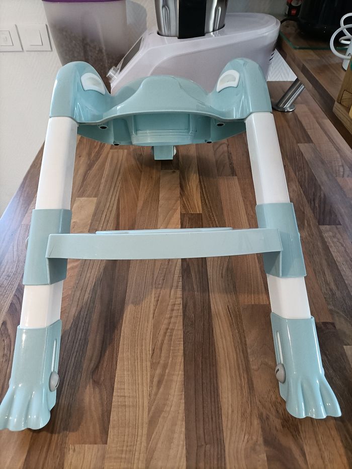 Réducteur wc toilettes escalier marches blanc et menthe - photo numéro 2