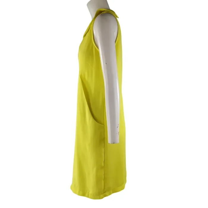Robe jaune col claudine fluo flash Été Summer - Akoz - Taille S A1119 - photo numéro 5