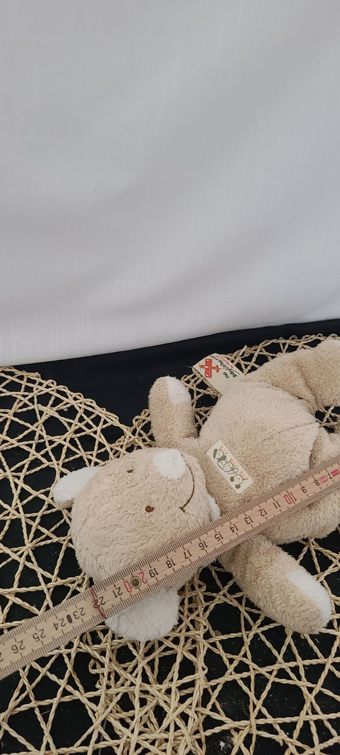 Doudou souris Beige col blanc NICOTOY - photo numéro 2