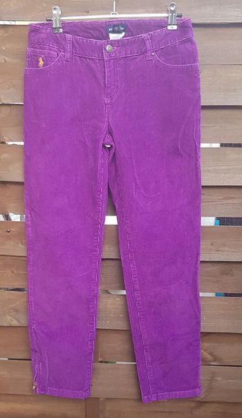 Pantalon fille velours