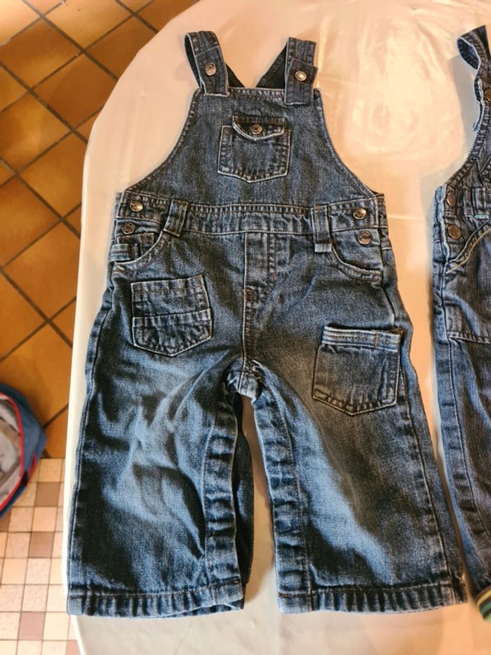 Lot 3 salopettes Jean velours 9M Orchestra Vertbaudet - photo numéro 2