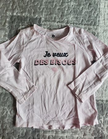 Tee shirt rose grain de blé 36 mois