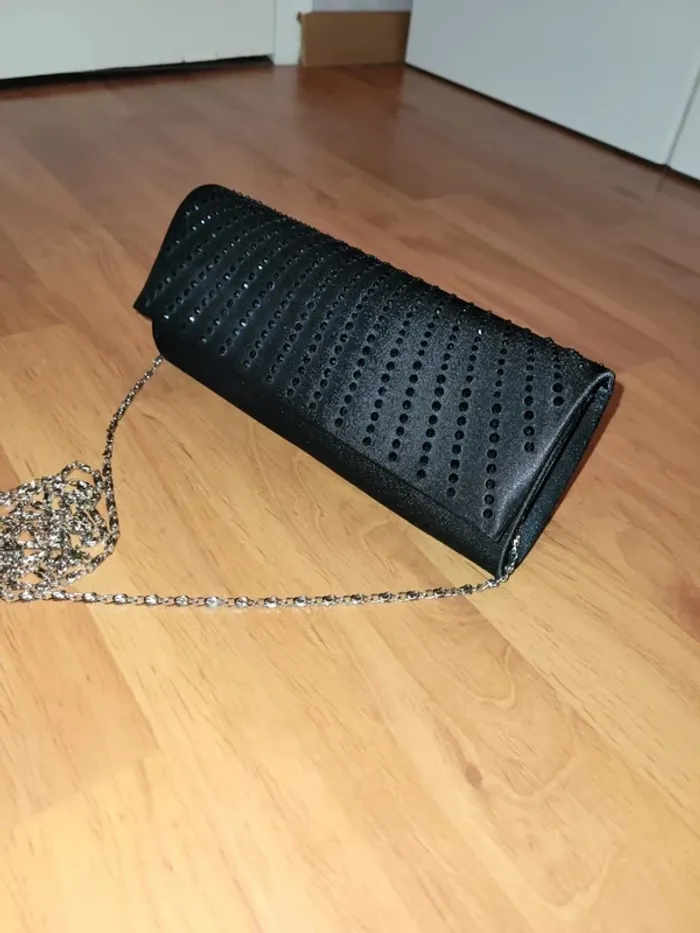 Pochette / sac noire strass chic neuf - photo numéro 2