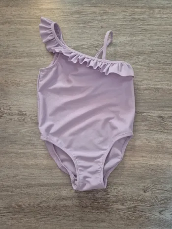 Maillot de bain asymétrique mauve irisé