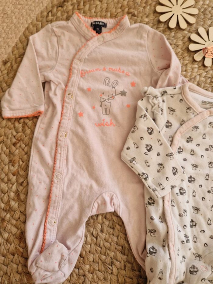 Lot de pyjamas légers orchestra bébé fille 1 mois - photo numéro 4