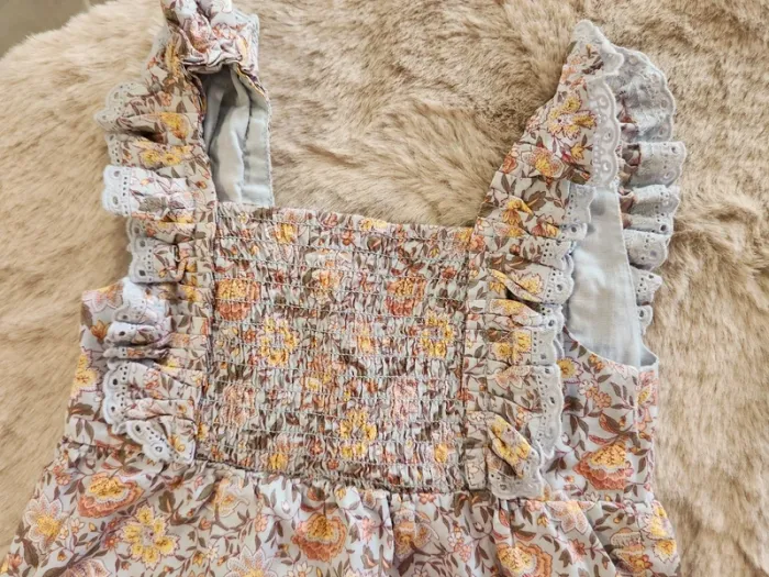 Salopette combinaison fleurie - photo numéro 2