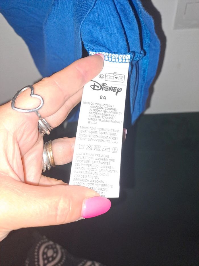 Tee-shirt manches courtes garçon Mickey mouse grimace bleu roi 8 ans disney pour kiabi - photo numéro 4