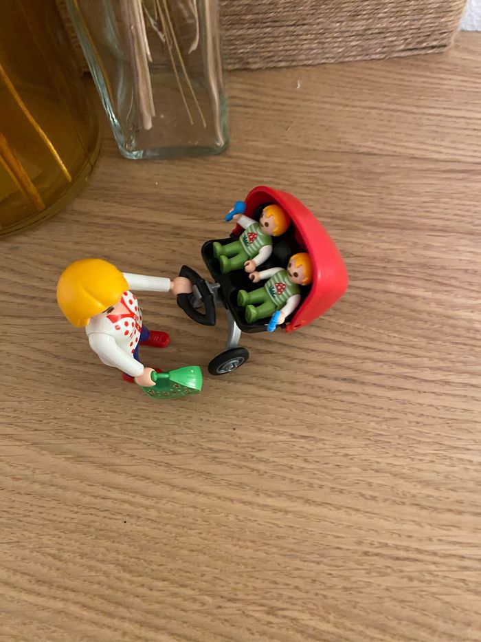 Maman avec poussette et jumeaux Playmobil - photo numéro 2