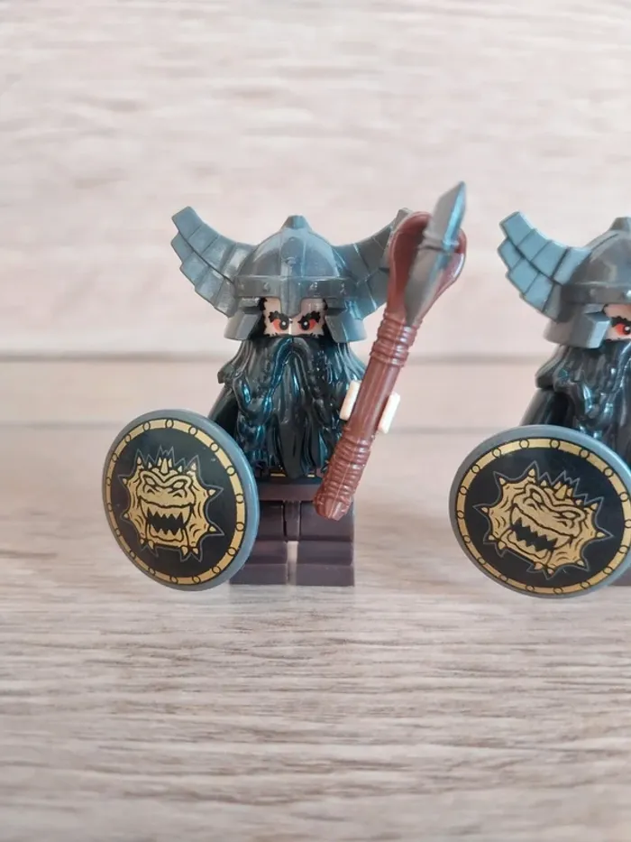Figurines type lego 2 guerriers nains Warcraft - photo numéro 2