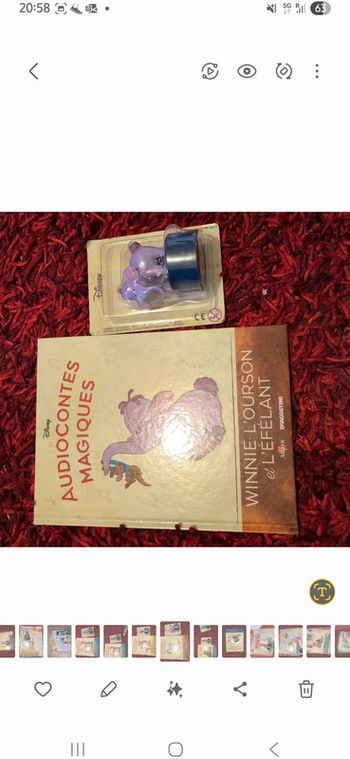 Livre et figurine86 neuve lumineuse audiocontes magiques Disney altaya audio conte compte comte