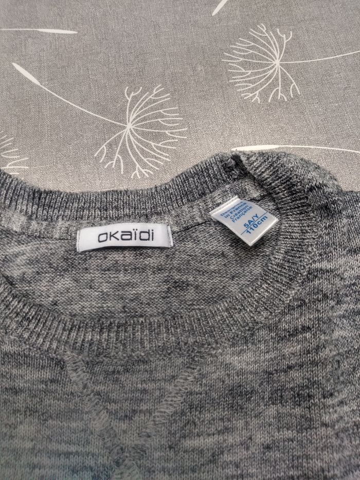 Pull gris chiné - photo numéro 3