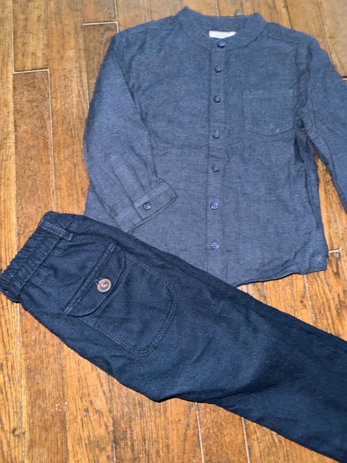 Chemise Bout’chou et pantalon Zara 24 mois - photo numéro 2