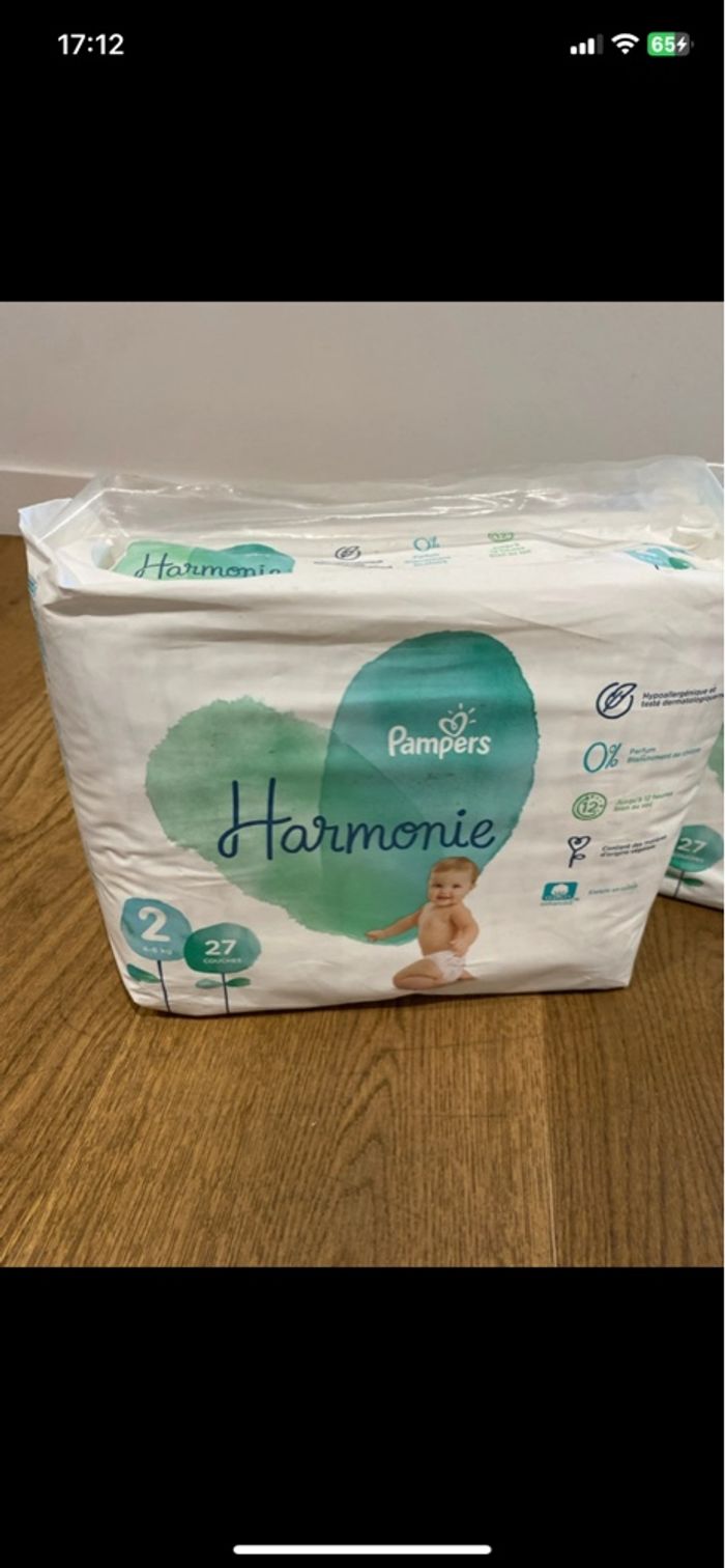 Lot  54 couches Pampers Harmonie - photo numéro 2